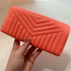 Coral Quilted Women's Wallet